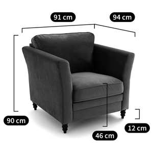 Кресло с обивкой из хлопкового велюра Porter Green Armchair в Челябинске