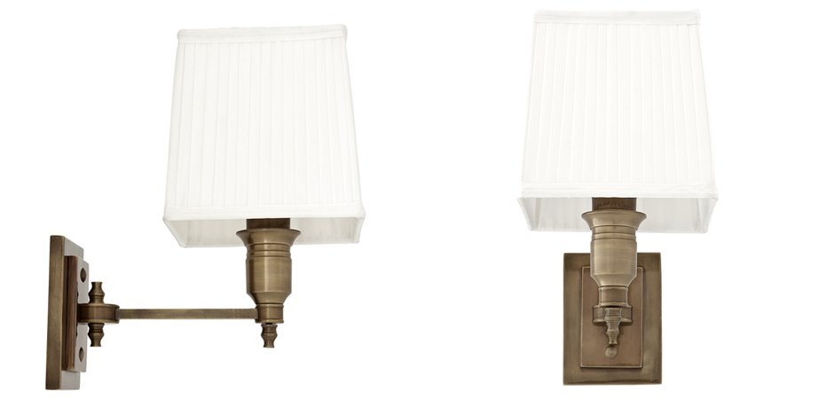 Бра Wall Lamp Lexington Single Brass+White Бра Wall Lamp Lexington Single Brass+White - Loft-Concept в Челябинске