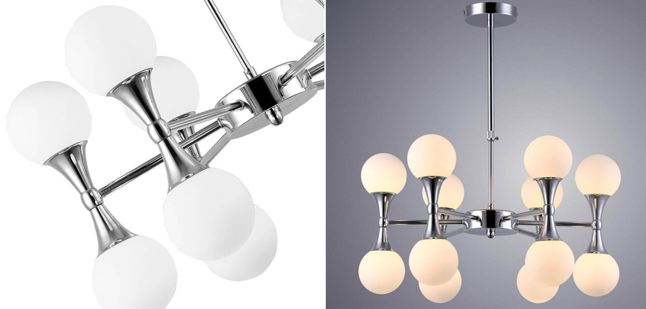 Люстра Ball Valley Chandelier Chromium 12 Люстра Ball Valley Chandelier Chromium 12 - Loft-Concept в Челябинске