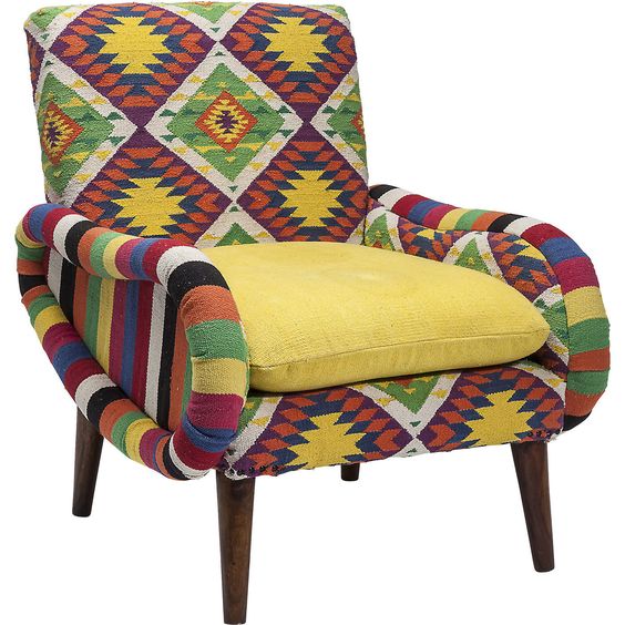Кресло Ethnotica Kelim Chair Мульти Кресло Ethnotica Kelim Chair Мульти в Челябинске | Loft Concept