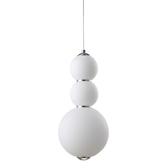 Люстра PEARLS Suspension Pendant Lamp D Белый Хром Люстра PEARLS Suspension Pendant Lamp D Белый Хром в Челябинске | Loft Concept