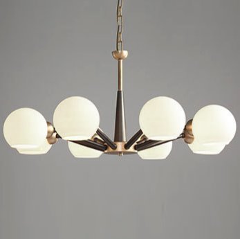 Люстра Thalia chandelier White glass Золотой Белый Черный Люстра Thalia chandelier White glass Золотой Белый Черный в Челябинске | Loft Concept