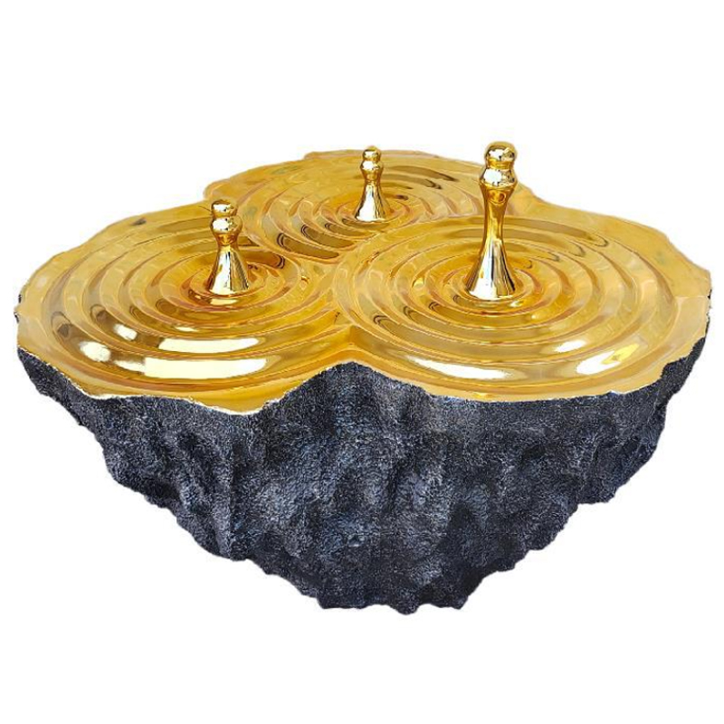 Дизайнерский Кофейный стол Golden Drops Coffee Table Глянцевое золото Черный Дизайнерский Кофейный стол Golden Drops Coffee Table Глянцевое золото Черный в Челябинске | Loft Concept