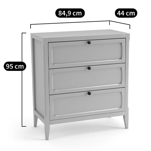 Комод с 3-мя ящиками черный Silva Black Chest of Drawers Комод с 3-мя ящиками черный Silva Black Chest of Drawers в Челябинске