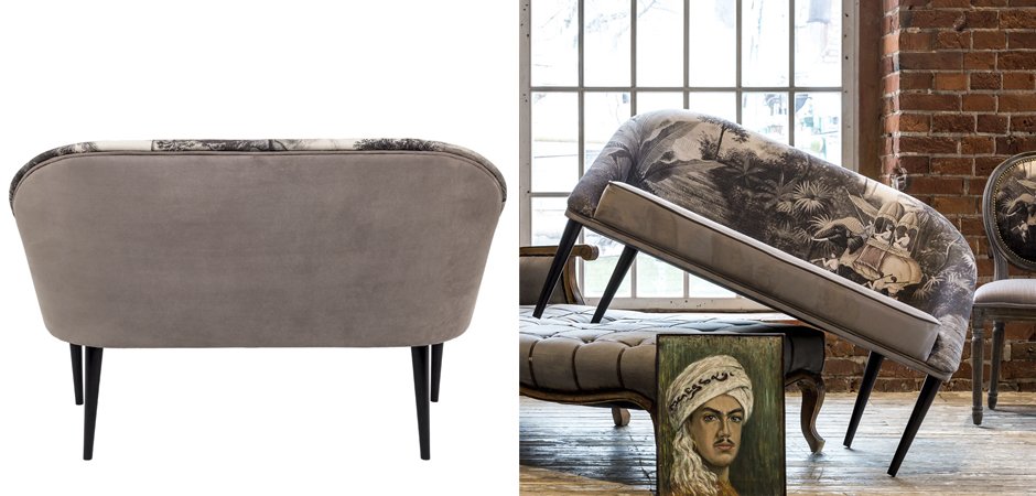 Диван Sofa Bengal gray landscape Диван Sofa Bengal gray landscape - Loft-Concept в Челябинске
