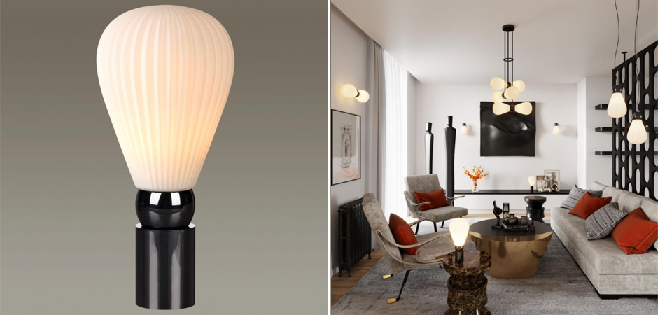 Настольная Лампа Cappadocia Черно-белая Настольная Лампа Cappadocia Черно-белая - Loft-Concept в Челябинске