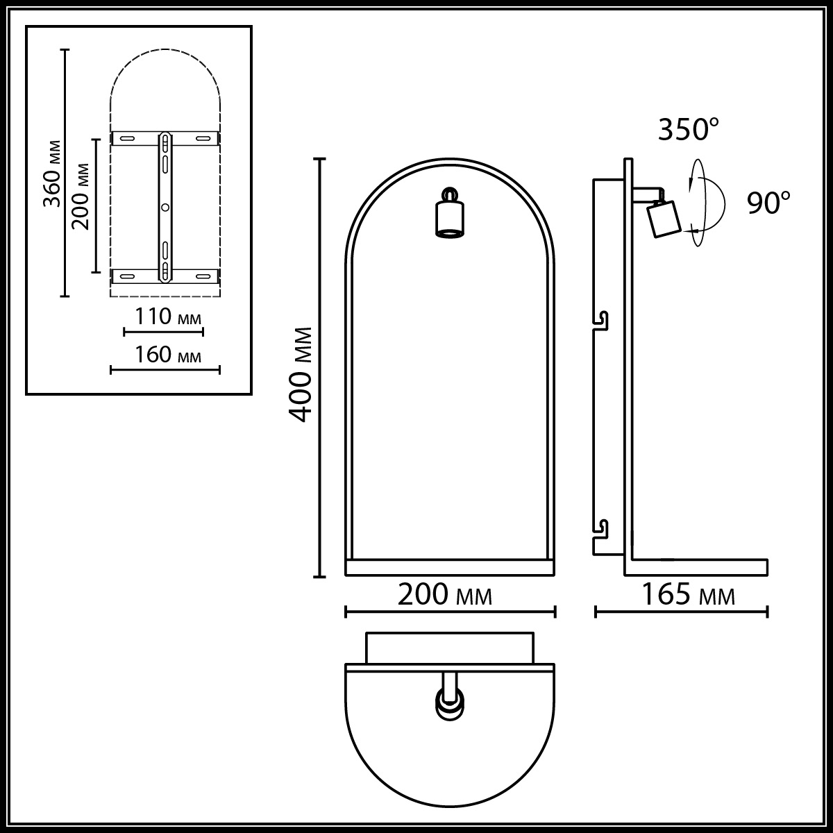 Настенный светильник зеленого цвета с бронзовой рамкой овальной формы с полкой Herbarium  в Челябинске