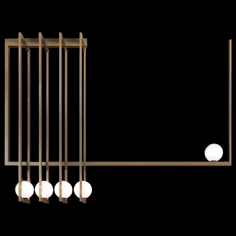 Потолочный светильник VeniceM ceiling lamp Белый Латунь Потолочный светильник VeniceM ceiling lamp Белый Латунь в Челябинске | Loft Concept