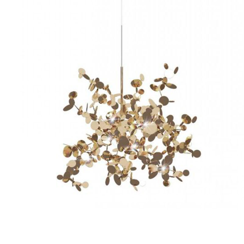 Люстра Terzani Argent Suspension Gold Pendant lamp диаметр 40 Золотой Люстра Terzani Argent Suspension Gold Pendant lamp диаметр 40 Золотой в Челябинске | Loft Concept