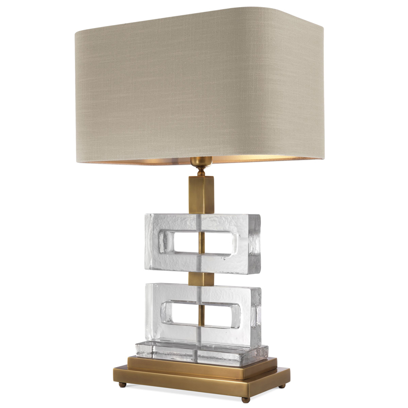 Настольная лампа Eichholtz Table Lamp Umbria Brass Прозрачный Винтажная латунь Бежево-серый Настольная лампа Eichholtz Table Lamp Umbria Brass Прозрачный Винтажная латунь Бежево-серый в Челябинске | Loft Concept