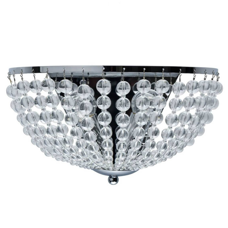 Бра Virginia Clear Beads Wall Lamp chrome Хром Прозрачное Стекло Бра Virginia Clear Beads Wall Lamp chrome Хром Прозрачное Стекло в Челябинске | Loft Concept