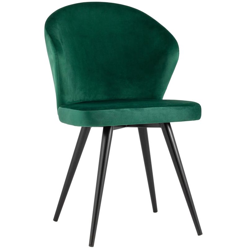 Стул Зеленый Бархат Volante Chair Зеленый Черный Стул Зеленый Бархат Volante Chair Зеленый Черный в Челябинске | Loft Concept