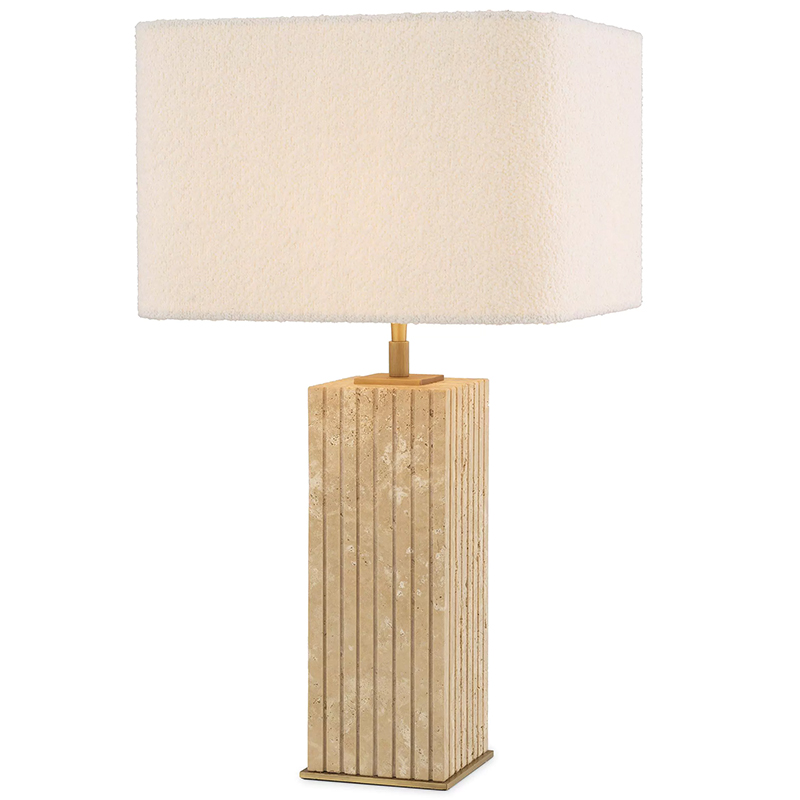 Настольная лампа Eichholtz Table Lamp Giova Square Бежево-серый Белый Настольная лампа Eichholtz Table Lamp Giova Square Бежево-серый Белый в Челябинске | Loft Concept