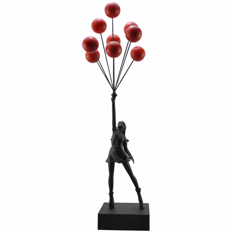 Статуэтка Flying Balloons Girl black Черный Красный Статуэтка Flying Balloons Girl black Черный Красный в Челябинске | Loft Concept