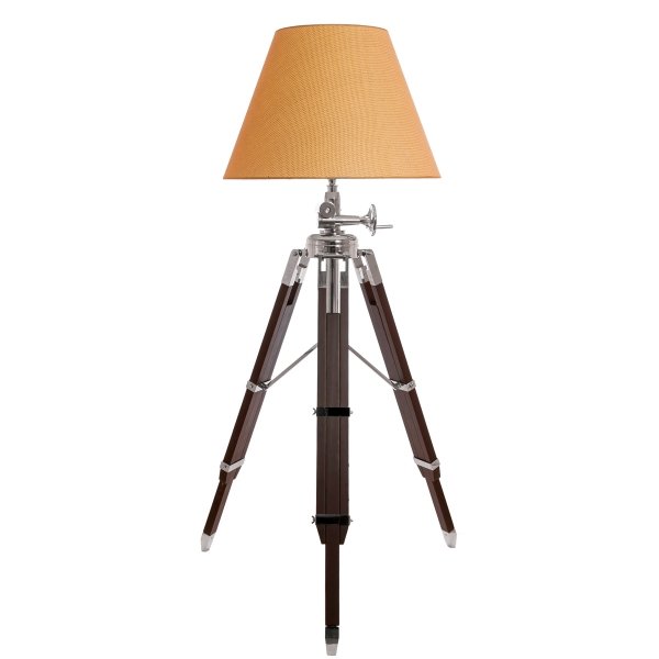 Напольная лампа Tripod Floor Lamp Бежево-серый Коричневый Напольная лампа Tripod Floor Lamp Бежево-серый Коричневый в Челябинске | Loft Concept