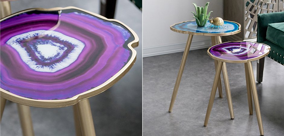Кофейный стол Imitation Agate Fuchsia Кофейный стол Imitation Agate Fuchsia - Loft-Concept в Челябинске