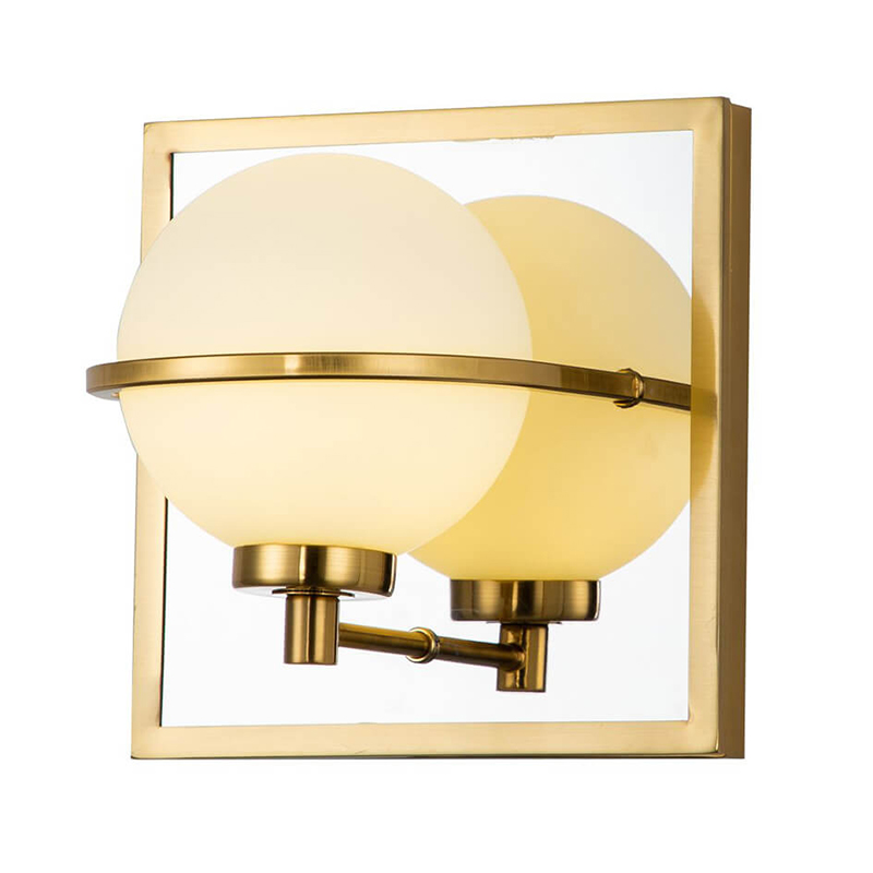Бра Ball Reflection Wall Lamp Латунь Белый Бра Ball Reflection Wall Lamp Латунь Белый в Челябинске | Loft Concept