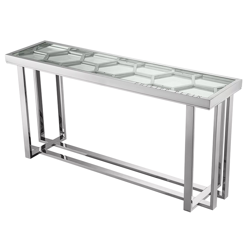 Консоль Philipp Plein Console Table Skeleton Chrome Хром Прозрачное Стекло Консоль Philipp Plein Console Table Skeleton Chrome Хром Прозрачное Стекло в Челябинске | Loft Concept
