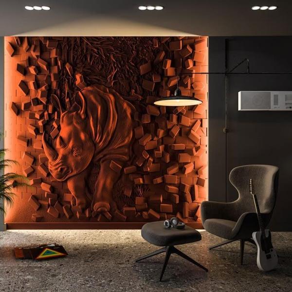Барельеф RHINOCER Барельеф RHINOCER в Челябинске | Loft Concept