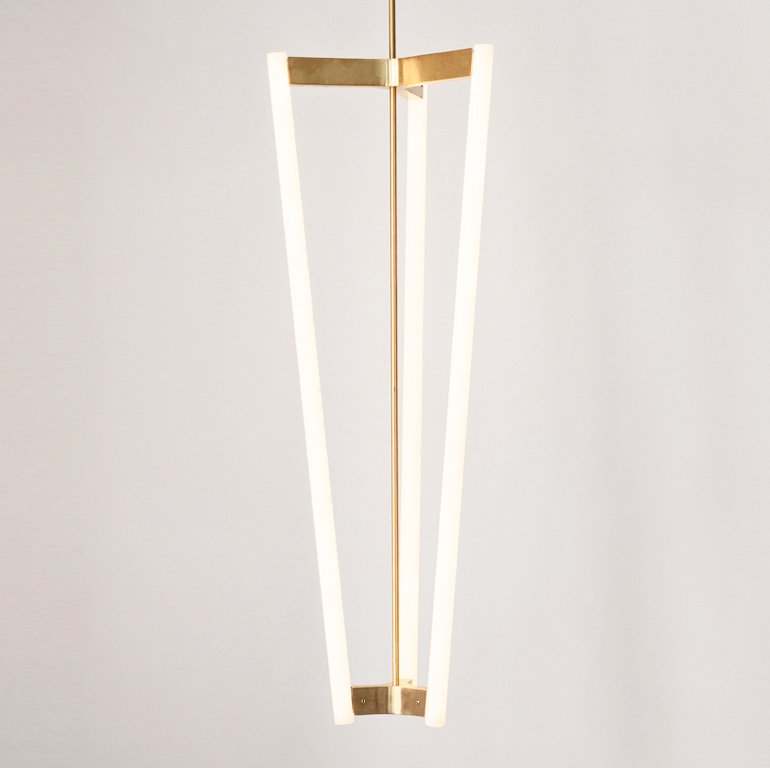 Люстра Michael Anastassiades TUBE CHANDELIER Латунь Белый в Челябинске | Loft Concept 