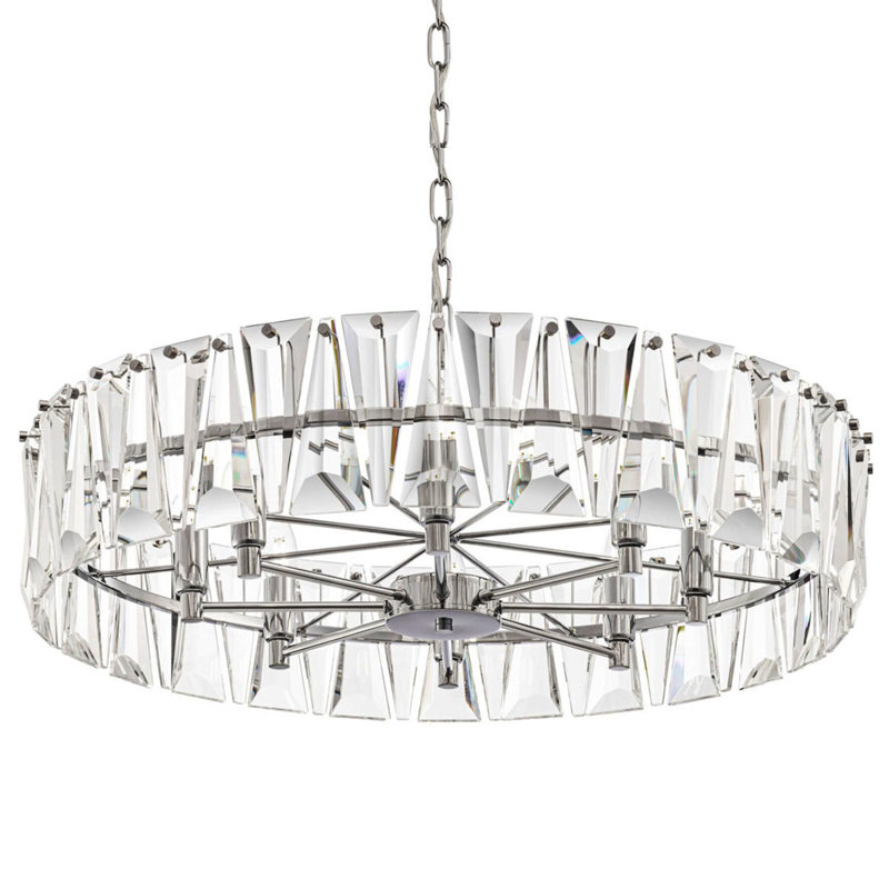 Люстра Ruby Crystal Chandelier Chrome 75 Хром Прозрачное Стекло Люстра Ruby Crystal Chandelier Chrome 75 Хром Прозрачное Стекло в Челябинске | Loft Concept