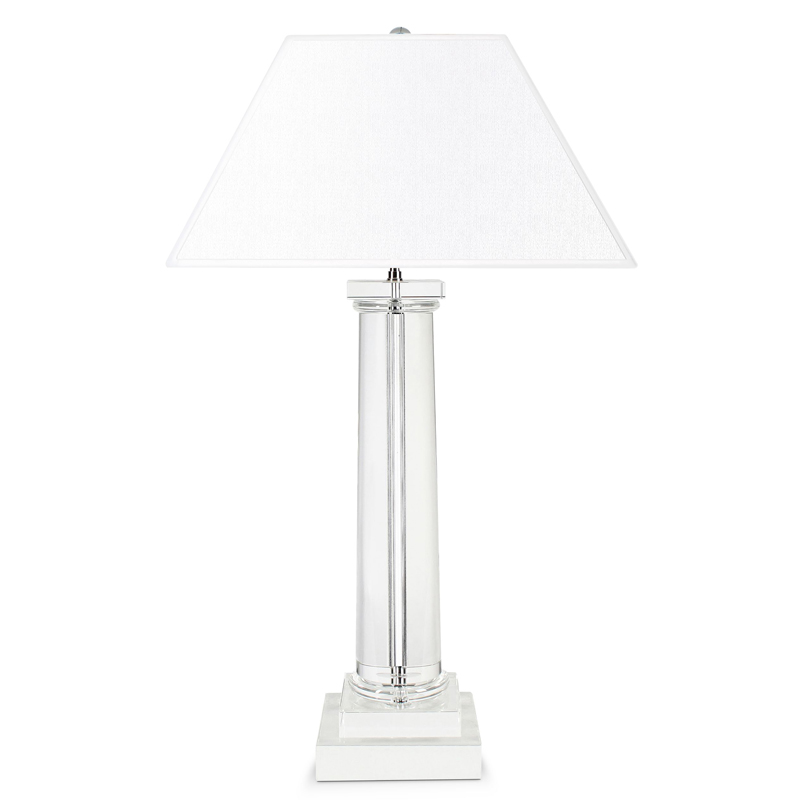 Настольная лампа Eichholtz Table Lamp Kensington Прозрачный Белый Никель Настольная лампа Eichholtz Table Lamp Kensington Прозрачный Белый Никель в Челябинске | Loft Concept