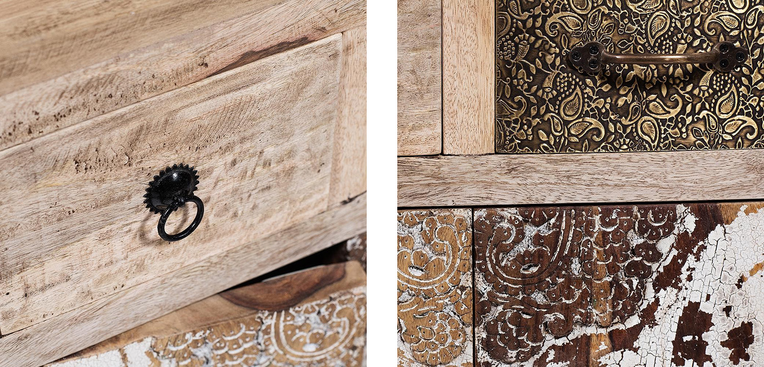 Комод из массива манго в винтажном стиле Vintage Shreds - фото №2