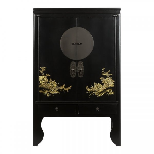 Шкаф Chinese Bird Black Черный Шкаф Chinese Bird Black Черный в Челябинске | Loft Concept