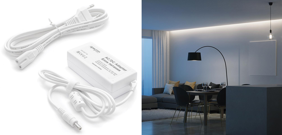 Комплект светодиодной ленты 14,4W/m 60LED/m 5050SMD холодный белый 1M Комплект светодиодной ленты 14,4W/m 60LED/m 5050SMD холодный белый 1M - Loft-Concept в Челябинске