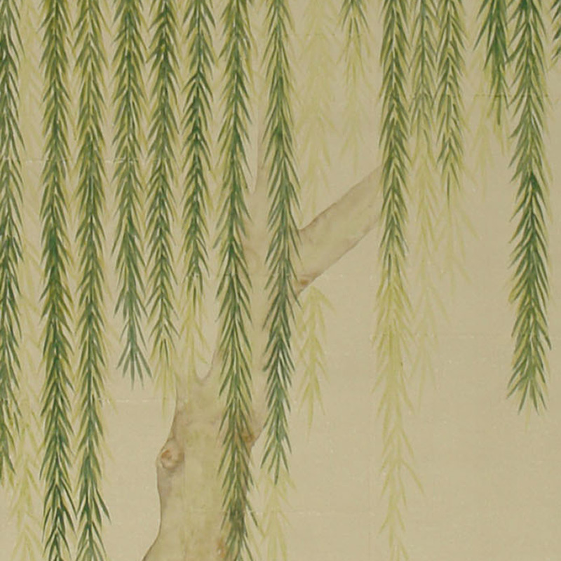 Обои ручная роспись Willow Original colourway on Statue India tea paper  в Челябинске | Loft Concept 