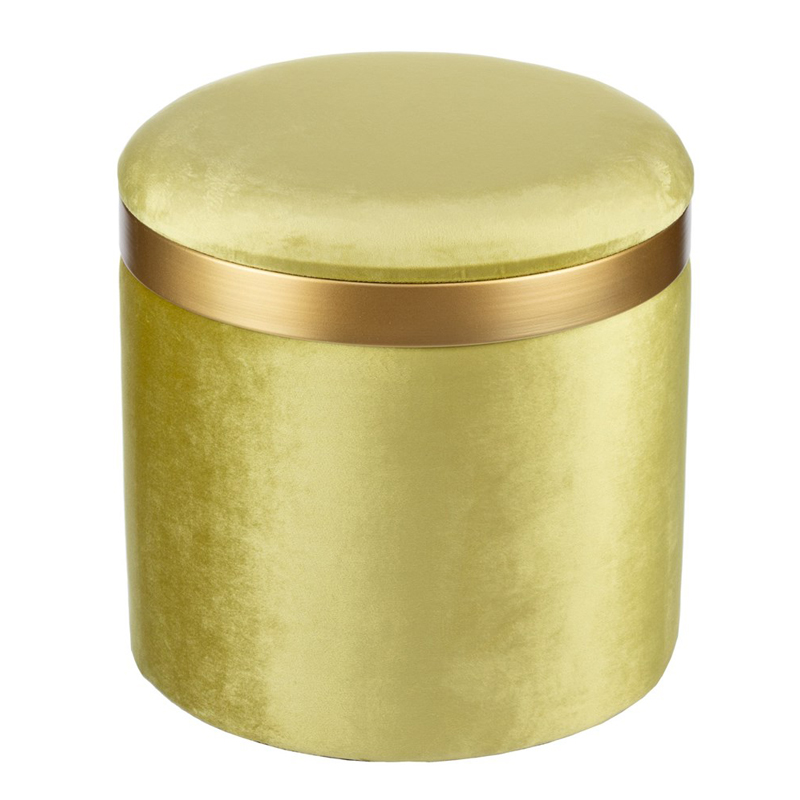 Пуф Golden Belt Pistachio фисташковый Салатовый Золотой Пуф Golden Belt Pistachio фисташковый Салатовый Золотой в Челябинске | Loft Concept