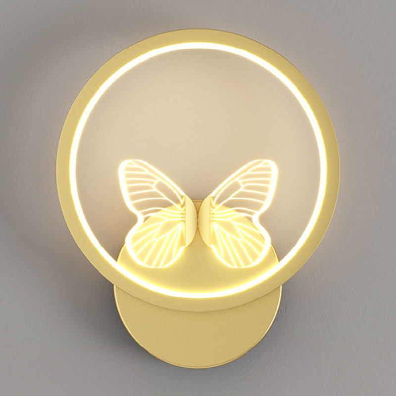 Бра Butterfly Gold Circle Wall Lamp Прозрачный Золотой Бра Butterfly Gold Circle Wall Lamp Прозрачный Золотой в Челябинске | Loft Concept