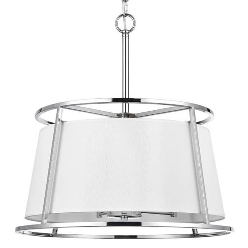 Люстра Alexis Chandelier 50 Хром Белый Люстра Alexis Chandelier 50 Хром Белый в Челябинске | Loft Concept