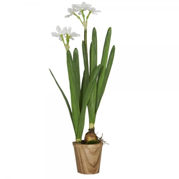 Декоративный искусственный цветок Daffodil Bulbs Белый Зеленый Декоративный искусственный цветок Daffodil Bulbs Белый Зеленый в Челябинске | Loft Concept