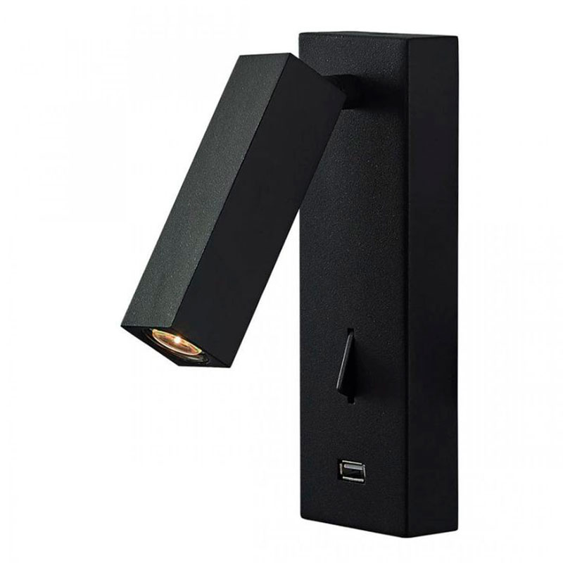 Бра Chelsom WALL LED DOCK Black USB Черный Бра Chelsom WALL LED DOCK Black USB Черный в Челябинске | Loft Concept