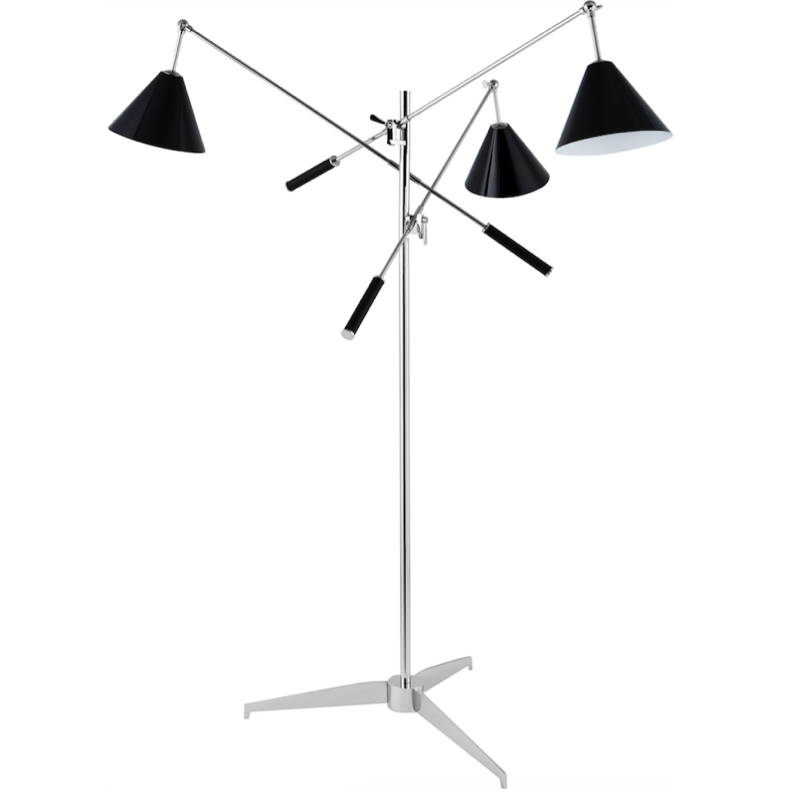 Торшер Stilnovo FLOR LAMP Черный Хром Торшер Stilnovo FLOR LAMP Черный Хром в Челябинске | Loft Concept