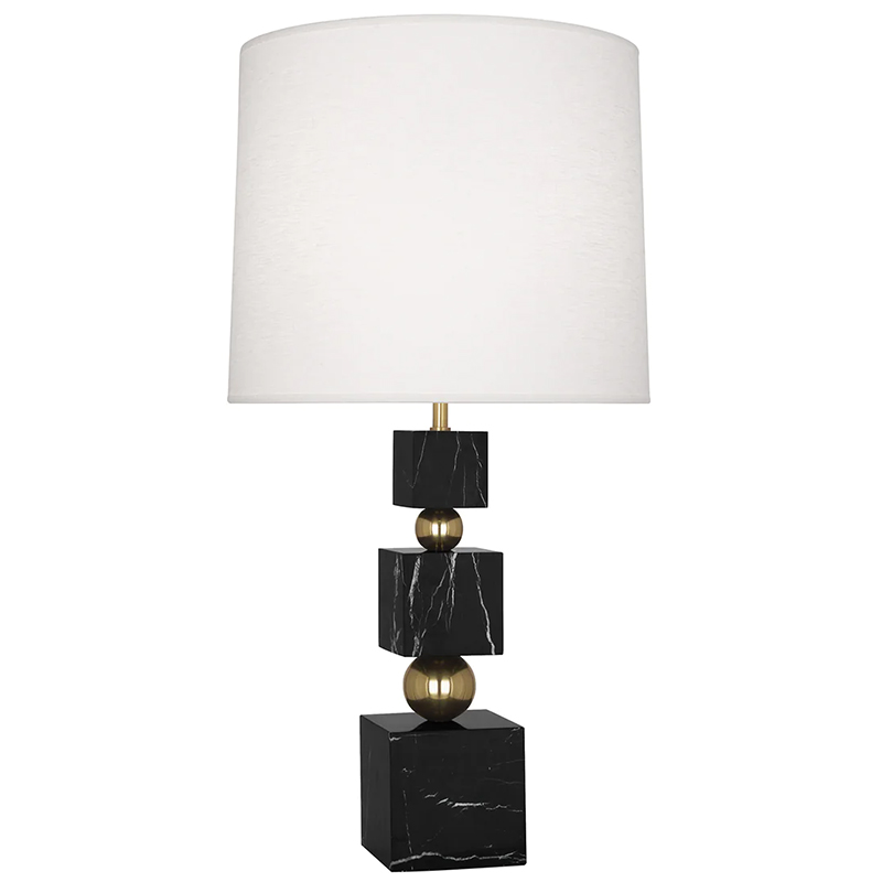 Настольная лампа Totem Table Lamp Black Marble Глянцевое золото Черный Мрамор Nero Белый Настольная лампа Totem Table Lamp Black Marble Глянцевое золото Черный Мрамор Nero Белый в Челябинске | Loft Concept