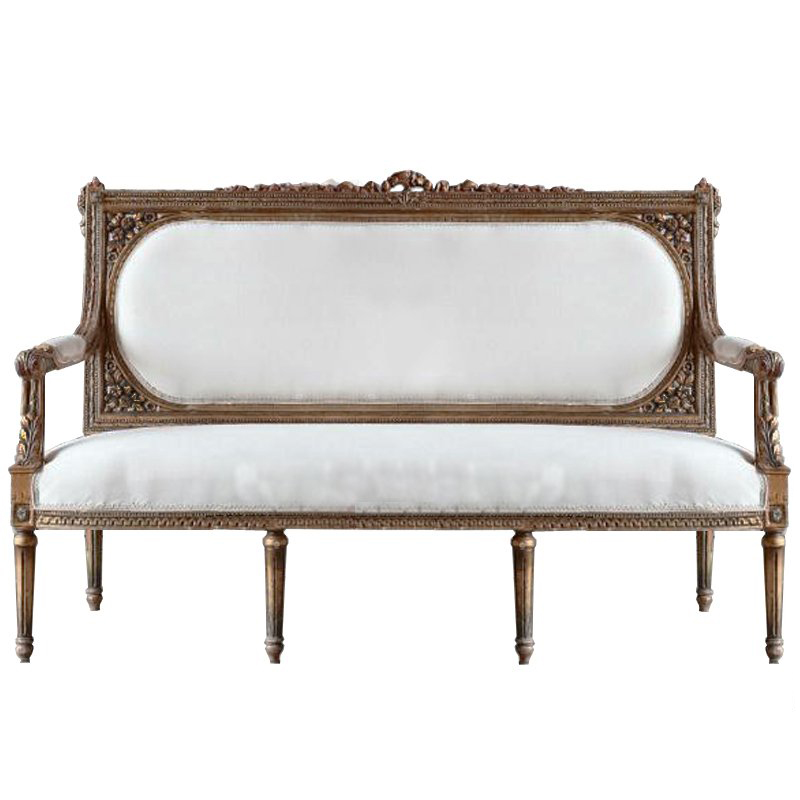 Диван VERSAL Loveseat Sofa ivory ( слоновая кость ) Дерево Акация Диван VERSAL Loveseat Sofa ivory ( слоновая кость ) Дерево Акация в Челябинске | Loft Concept