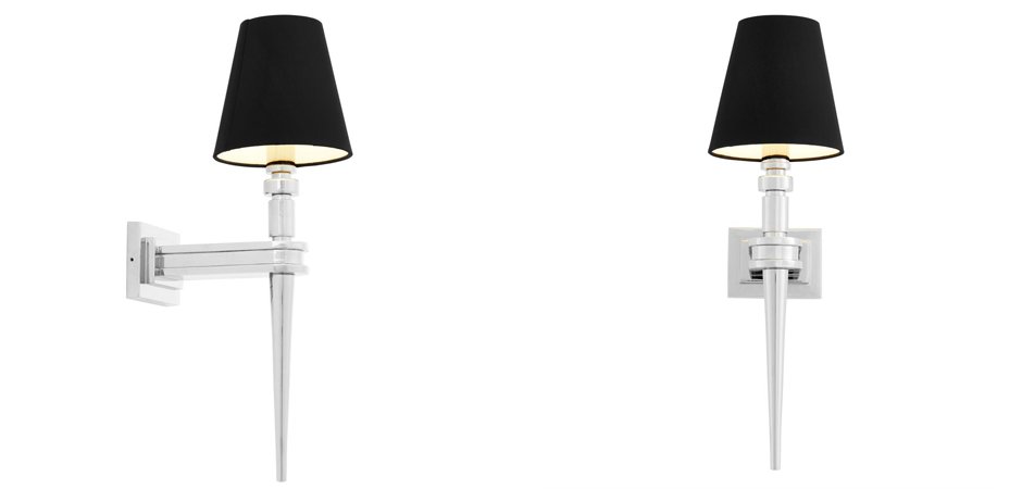 Бра Wall Lamp Waterloo Single Nickel Бра Wall Lamp Waterloo Single Nickel - Loft-Concept в Челябинске
