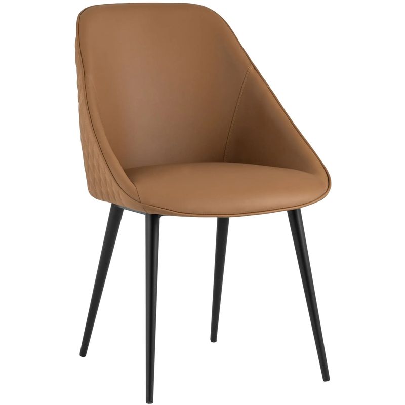 Стул Miruna Chair Коричневая Экокожа Коричневый Черный Стул Miruna Chair Коричневая Экокожа Коричневый Черный в Челябинске | Loft Concept