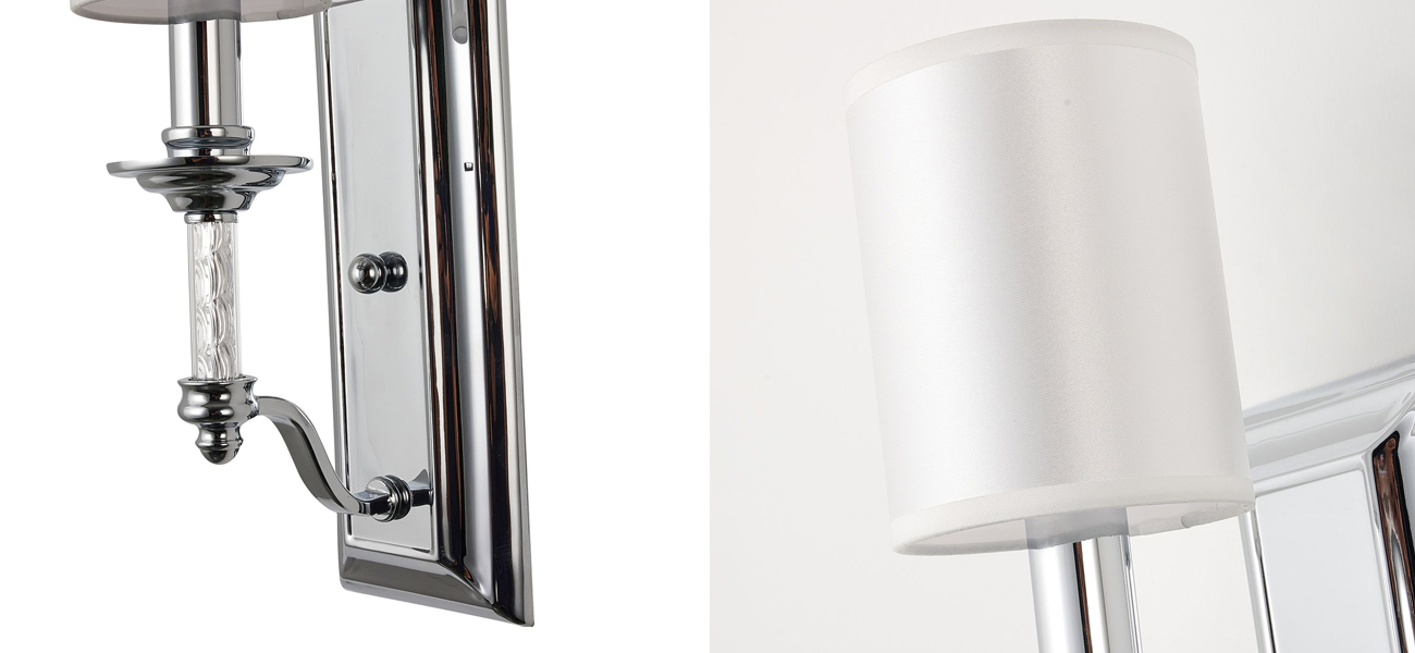 Бра с белым атласным плафоном Suspira - фото