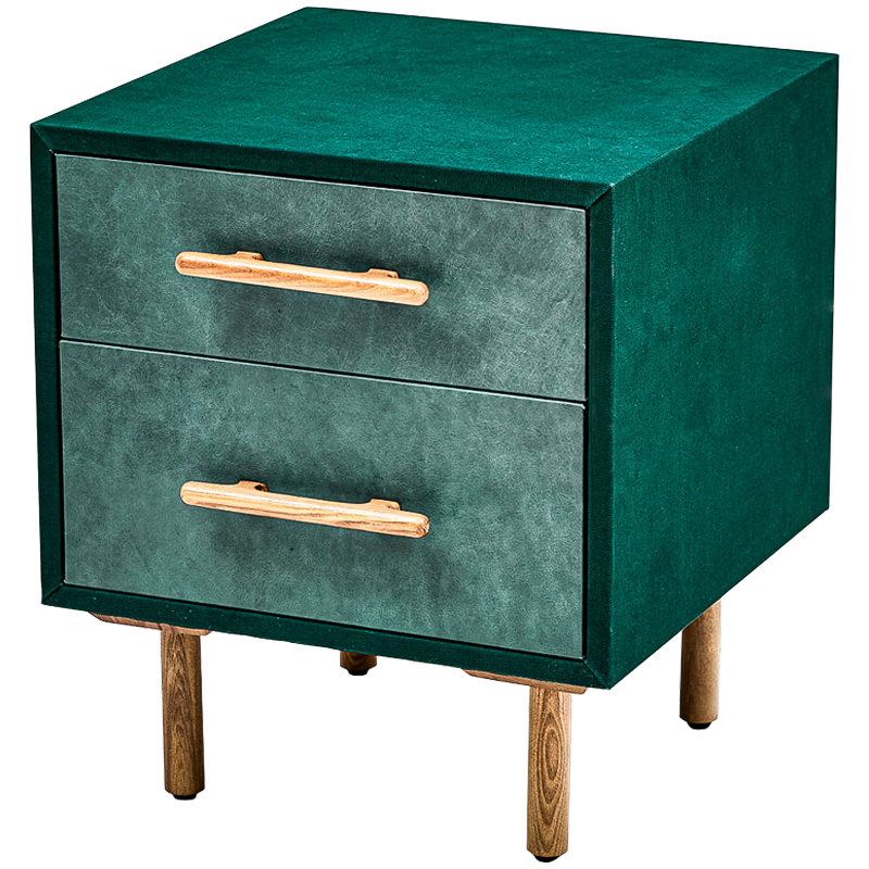 Тумба Smoky Green Nightstand Изумрудный Древесина Тумба Smoky Green Nightstand Изумрудный Древесина в Челябинске | Loft Concept