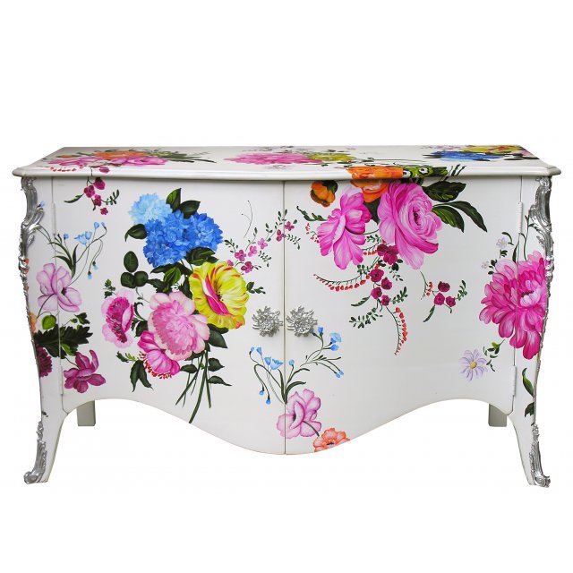 Комод L.XV DRESSER Flowers Серебряный Мульти Комод L.XV DRESSER Flowers Серебряный Мульти в Челябинске | Loft Concept