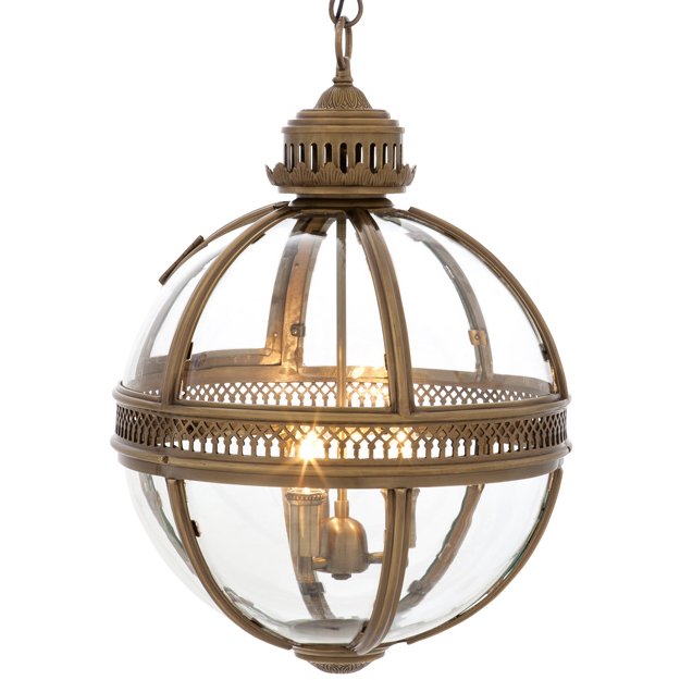 Люстра Lantern Residential Brass M Латунь Прозрачное Стекло Люстра Lantern Residential Brass M Латунь Прозрачное Стекло в Челябинске | Loft Concept