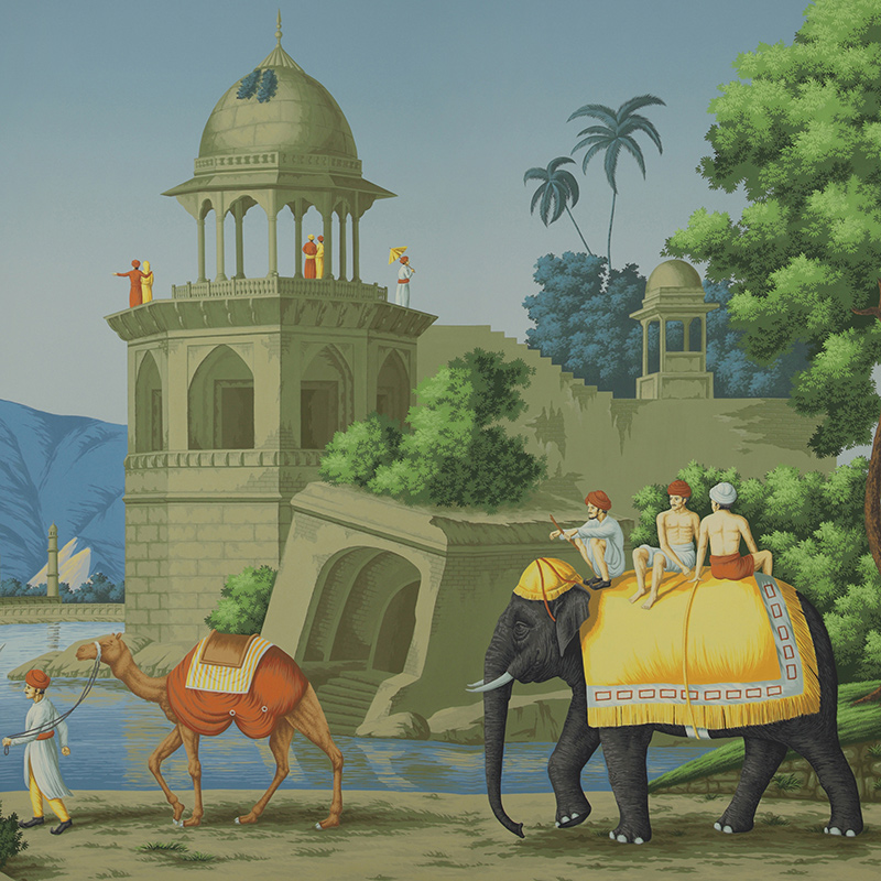 Обои ручная роспись Early Views of India Dufour on scenic paper Обои ручная роспись Early Views of India Dufour on scenic paper в Челябинске | Loft Concept