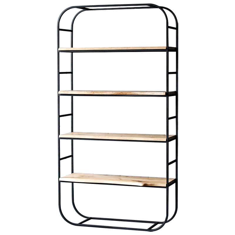 Стеллаж Dawood Industrial Metal Rust Rack Древесина Черный Стеллаж Dawood Industrial Metal Rust Rack Древесина Черный в Челябинске | Loft Concept