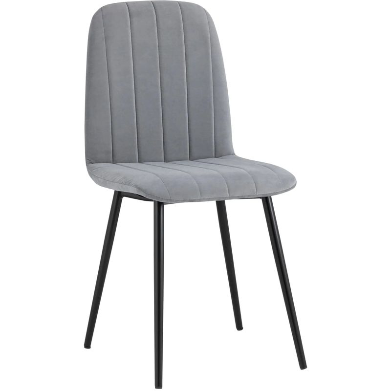 Стул Easy Chair Велюр Серый цвет Серый Черный Стул Easy Chair Велюр Серый цвет Серый Черный в Челябинске | Loft Concept