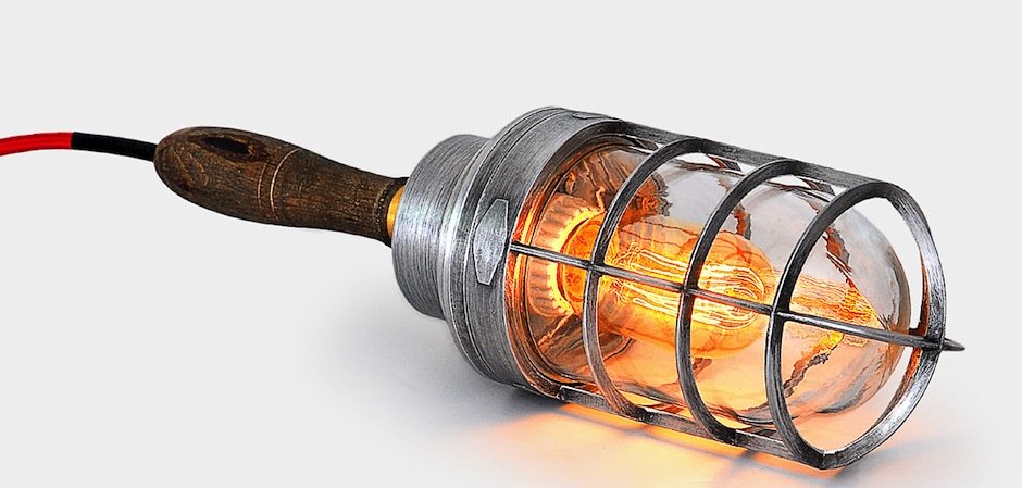 Ручной светильник Steampunk Cage Glass Edison Hanging Lamp Ручной светильник Steampunk Cage Glass Edison Hanging Lamp - Loft-Concept в Челябинске
