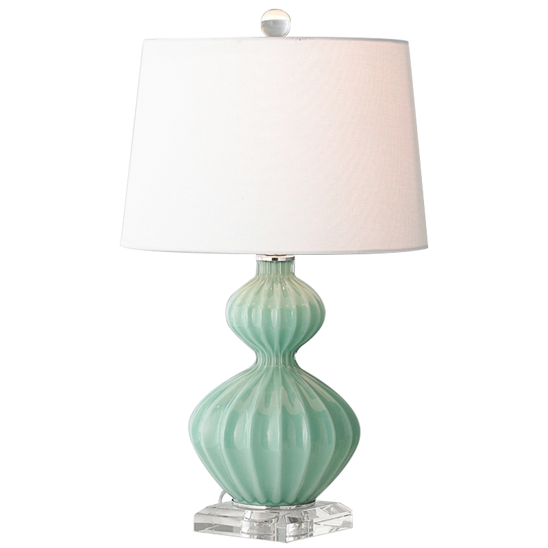 Настольная лампа Loraine Green Table lamp Античный зеленый Настольная лампа Loraine Green Table lamp Античный зеленый в Челябинске | Loft Concept