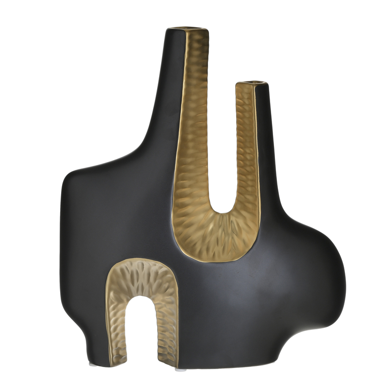 Ваза Efalia Vase double Черный Золотой Ваза Efalia Vase double Черный Золотой в Челябинске | Loft Concept